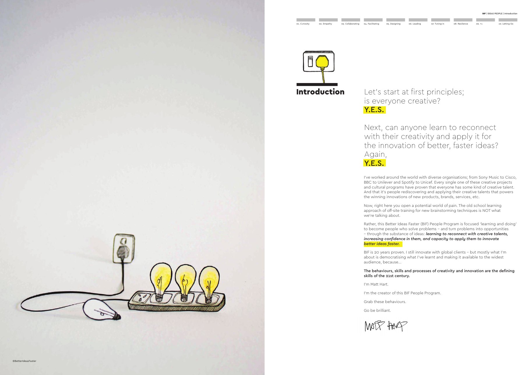 A spread from the printed Introduction